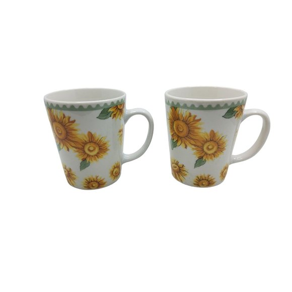 vintage american atilier home stoneware tournesol s385 coffee/tea cups - Picture 3 of 4